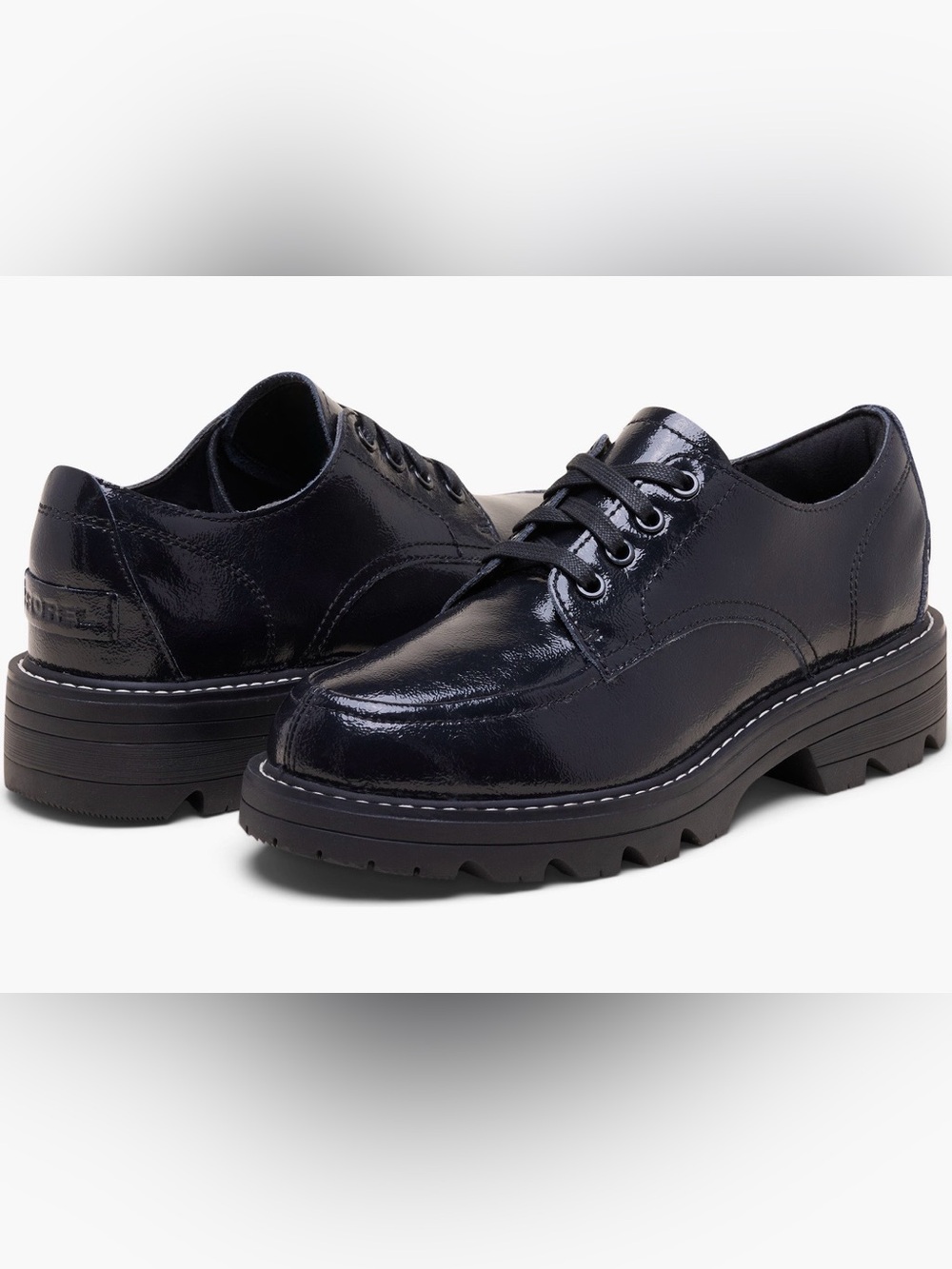 Sorel “Revel Ave Derby” Black Patent Leather Shoes - Size 6 - NWT